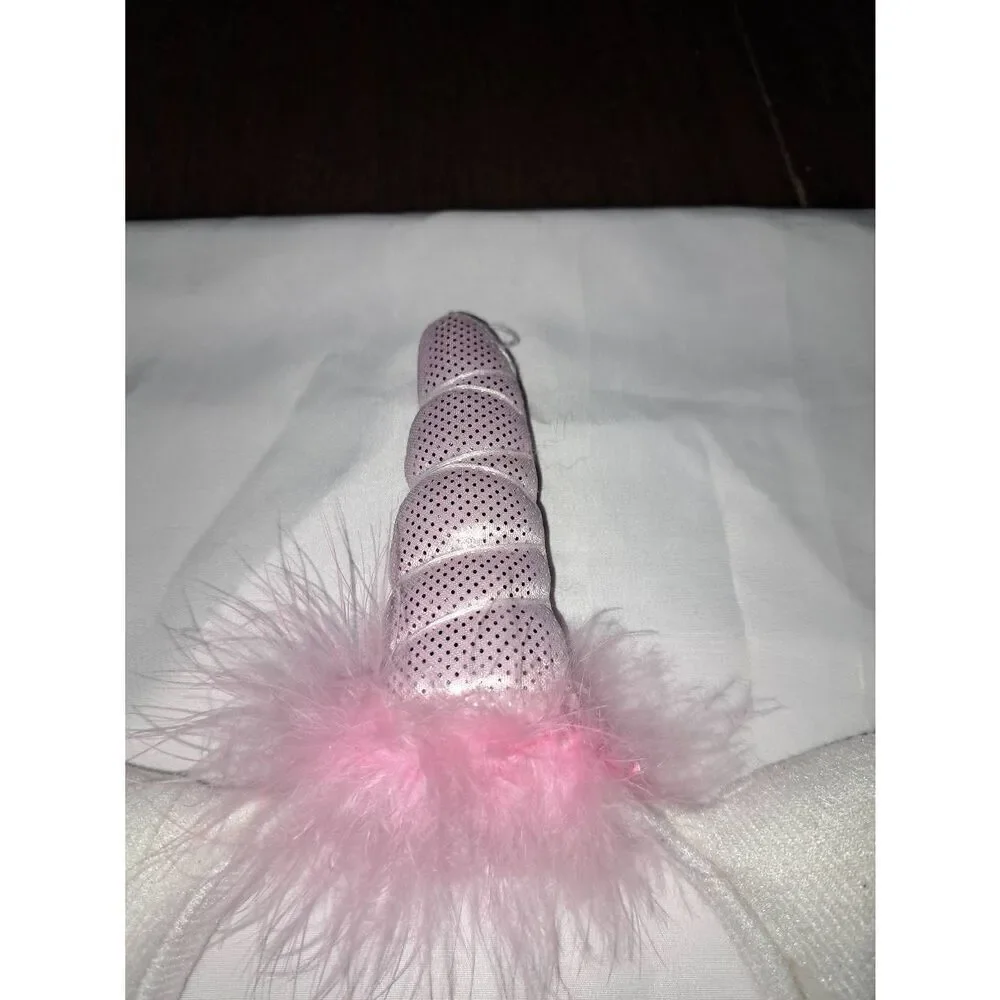 Unicorn Headband Pink White Silver and Feather Costume Dress Up Cosplay Casual